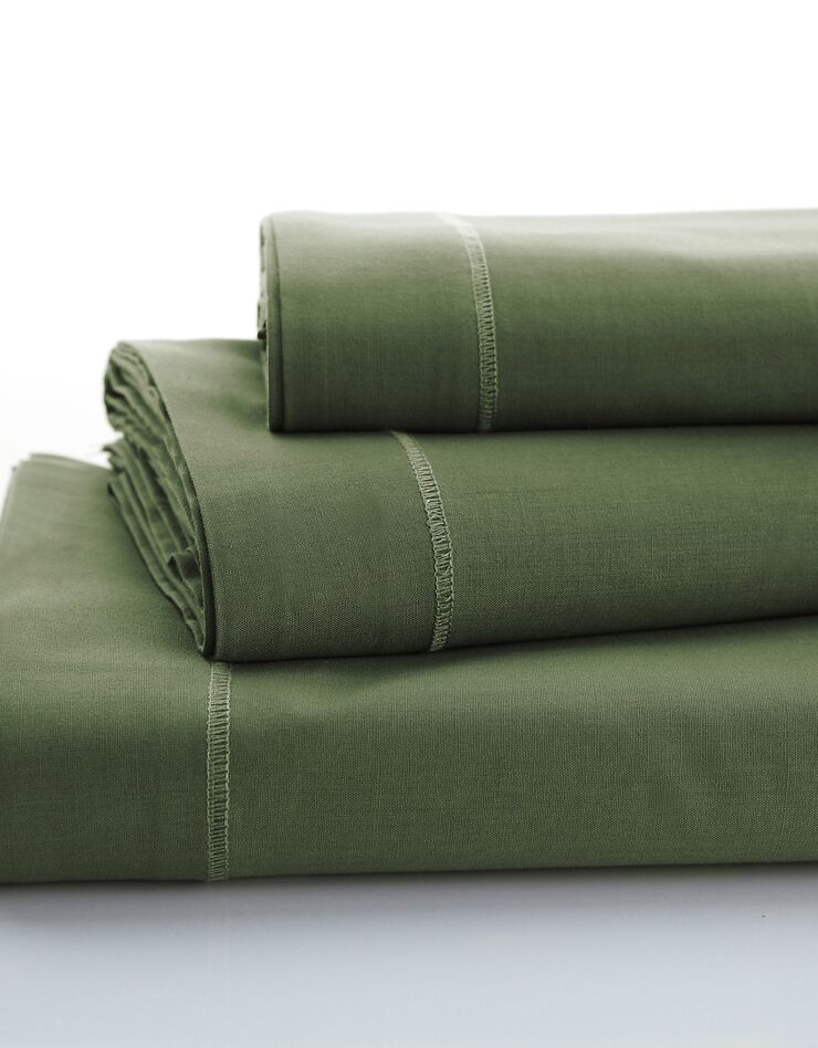 Linge de lit uni polyester-coton Colombine (eucalyptus)