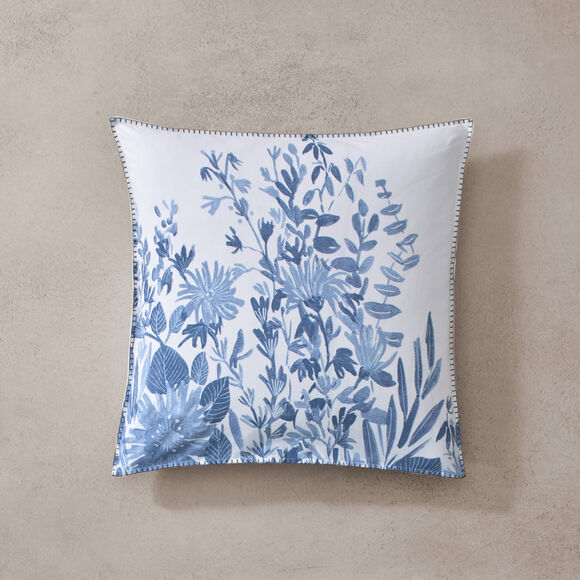 Linge de lit Lisa - percale de coton imprim&eacute;e 80 fils/cm&sup2; (bleu)