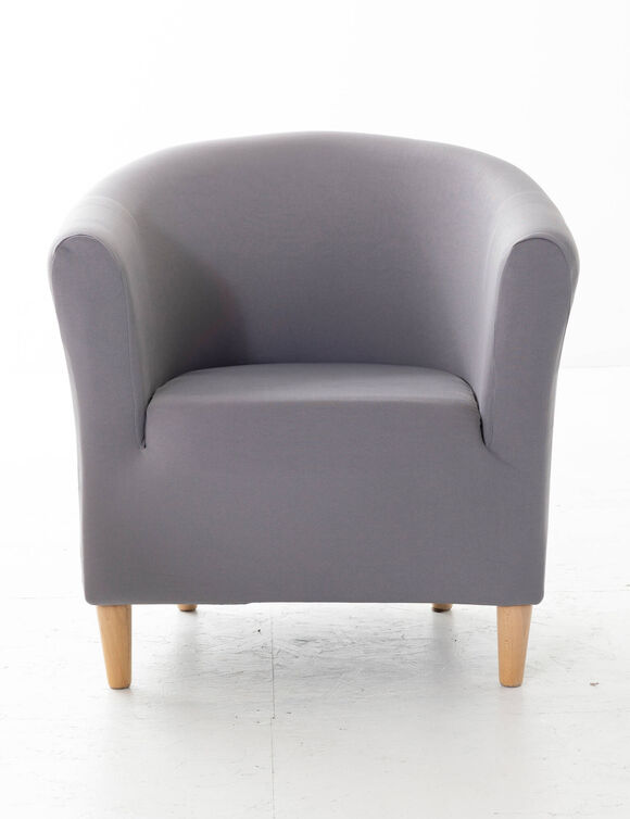 Housse unie bi-extensible fauteuil cabriolet (gris)