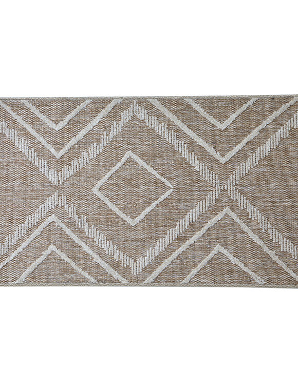 Berberstijl tapijt met reliëf (wit / naturel)