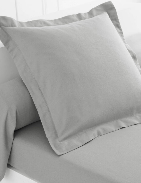 Linge de lit uni - flanelle 160 g/m&sup2; (gris clair)