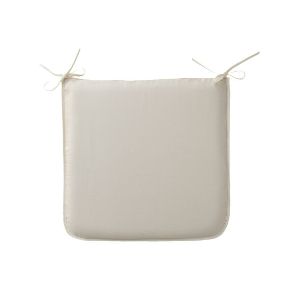 Effen stoelkussentje, vierkant model - set van 2 (beige)