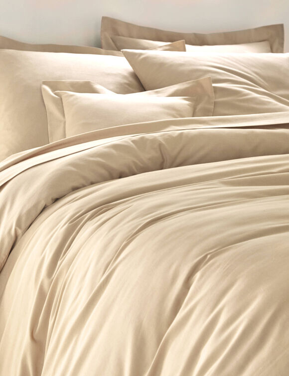 Linge de lit uni - coton 57 fils/cm&sup2; (sable)