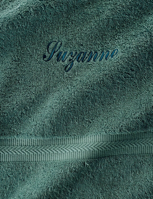 Effen handdoek, zacht comfort, personaliseerbaar (eucalyptus)