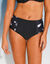 Zwemslip met hoge taille Davao, met stippenprint (zwart / wit)
