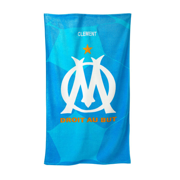 OM&reg;-badlaken om te personaliseren, van badstof en katoen in fluweel - 320 g/m&sup2; (blauw)