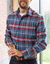Chemise extra-longue carreaux flanelle (bordeaux)