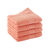 Vierkante absorberende handdoek in badstof - set van 4 (perzik)