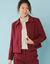 Effen korte blazer, kleine lengtes  (bordeaux)