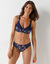 Soutien-gorge coton imprim&eacute; motif cachemire Coria sp&eacute;cial op&eacute;ration du sein - sans armatures (bleu)