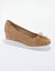 Leren ballerina's met ajour (beige)