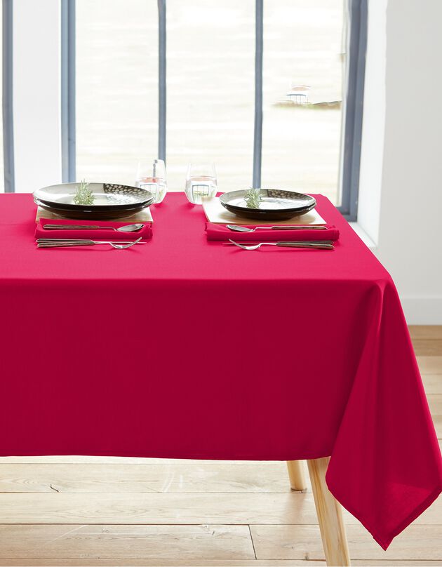 Effen tafellaken, makkelijk onderhoud (rood)