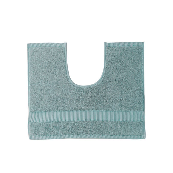 Tapis de bain &eacute;ponge liteau reli&eacute;f&eacute; confort premium (bleu gris&eacute;)