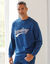 Sweat col rond facile à enfiler zippé côtés (bleu jean)
