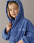 Personaliseerbare badjas met kap in badstof, kinderen (felblauw)
