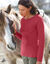 Effen T-shirt met lange mouwen in biokatoen(**) (kersenrood)