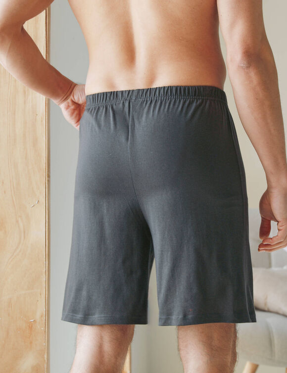 Short pyjama coton uni (anthracite)