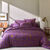 Linge de lit Geoffroy en coton à motifs graphiques (figue)
