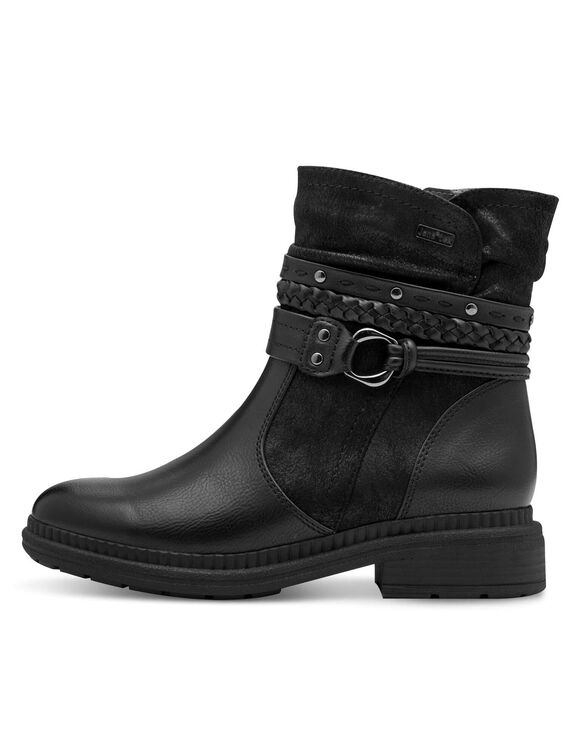 Leren baskets - bronskleur (zwart)