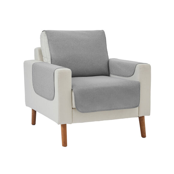 Slipvrije salonbescherming, faux-uni collectie (grijs)