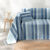 Veelkleurig artisanaal geweven sprei of plaid (blauw)