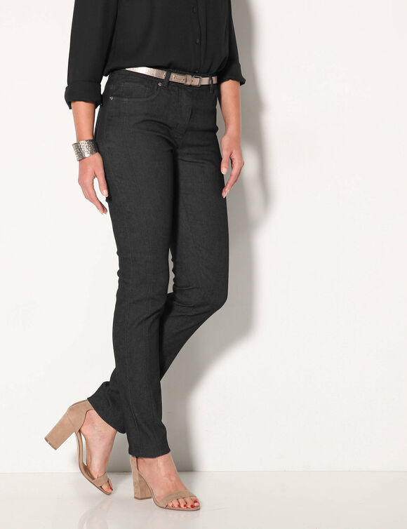 Pantalon stretch coutures affinantes (noir)