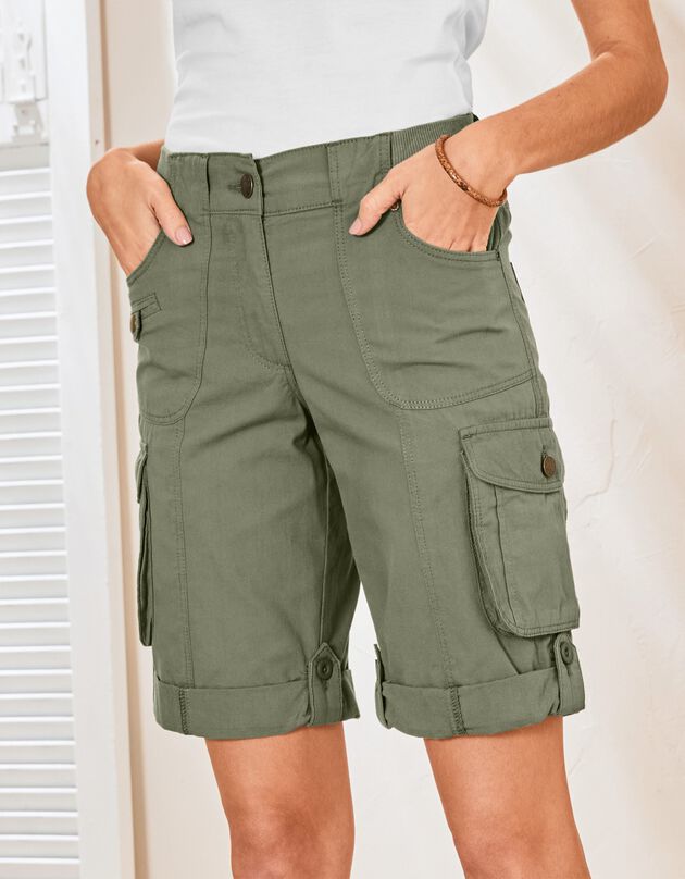 Bermuda battle retroussable (kaki)