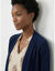Gilet porter ouvert, manches longues (marine)