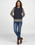 Pull col rond sans manches (marine)