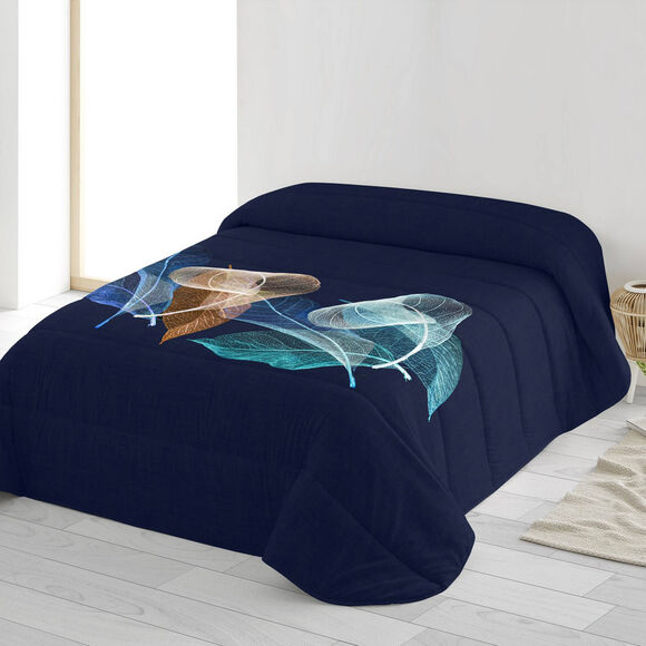 Couette microfibre imprimée harmonie 200 g/m² (bleu)