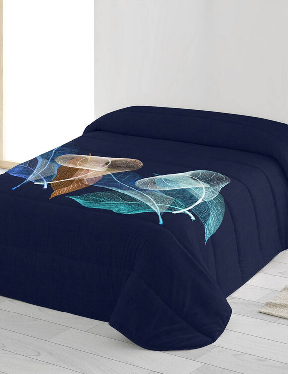 Dekbed in microvezel met 'harmonie' print, 200 g/m2 (blauw)