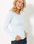 Effen T-shirt met lange mouwen in biokatoen(**) (hemelsblauw)