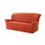 Effen, bi-rekbare hoes voor fauteuil en zitbank (terracotta)