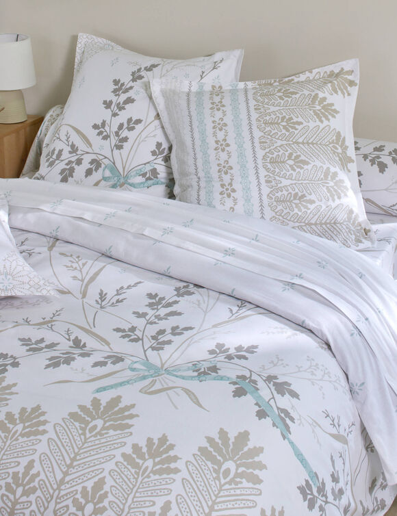 Linge de lit Lilly coton (blanc / beige)