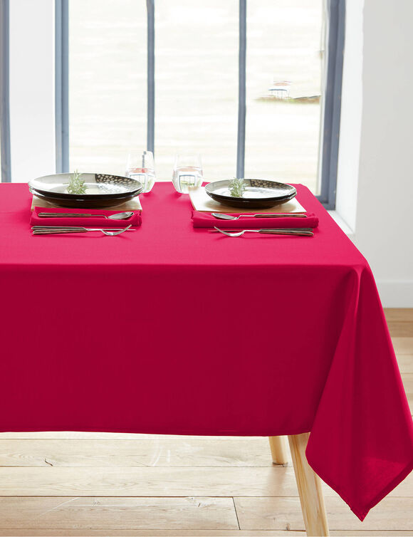Nappe unie entretien facile (rouge)