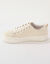 Sneakers in canvas, met sleehak, rits en veters (ecru)