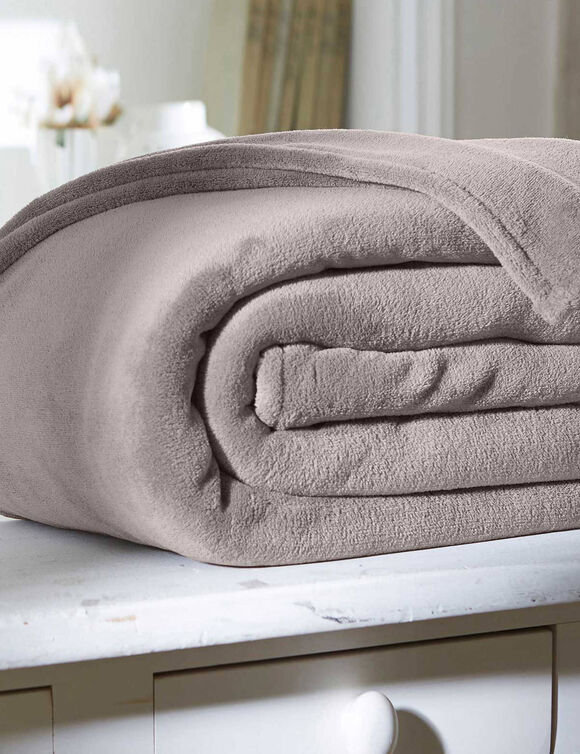Couverture microfibre (taupe)