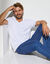 T-shirt met V-hals en korte mouwen - set van 3 (wit)