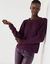 Pull col rond, maille fantaisie toucher doux (bordeaux)