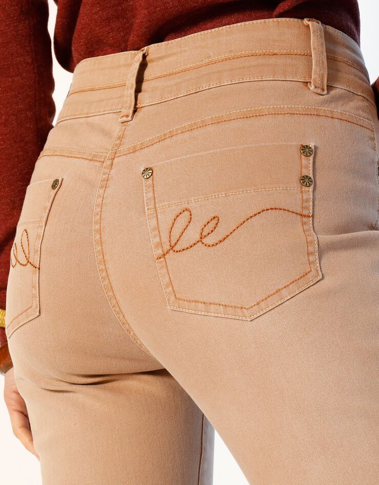 Gekleurde smalle jeans, 7/8-lengte, karamel Gekleurde smalle jeans, 7/8-lengte, karamel, hi-res image number 5