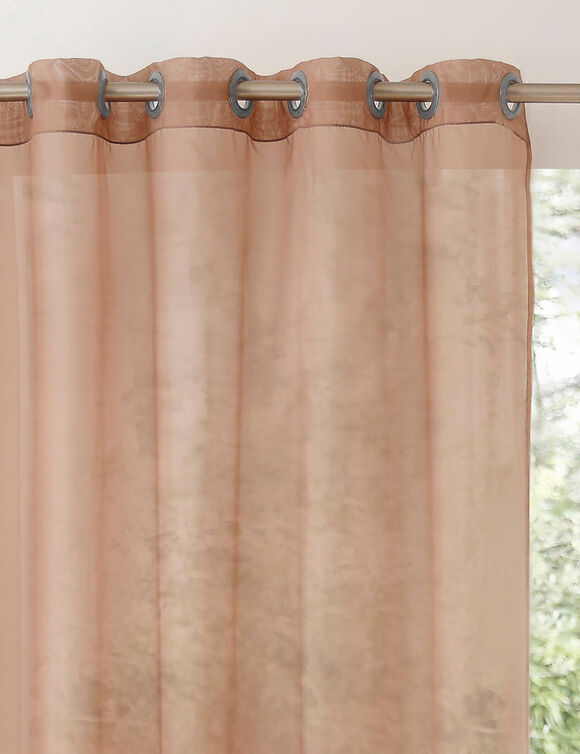 Panneau voile uni finition œillets (taupe)