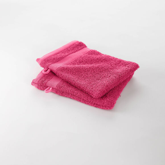 Collection serviettes de bain unies coton modal 500 g/m² (framboise)