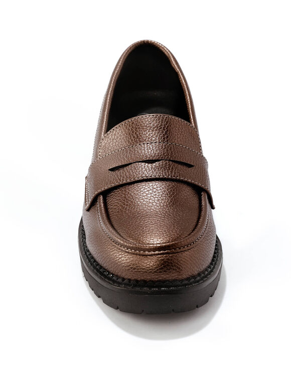 Mocassins métallisés (bronze)