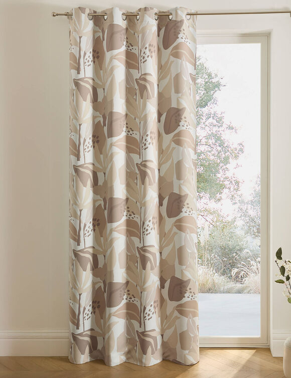 Rideau occultant imprim&eacute; v&eacute;g&eacute;tal (naturel)