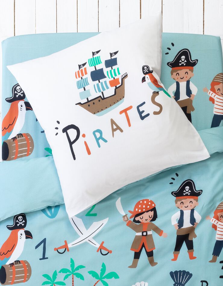 Linge de lit enfant Pirates en coton, bleu Linge de lit enfant Pirates en coton, bleu, hi-res image number 1
