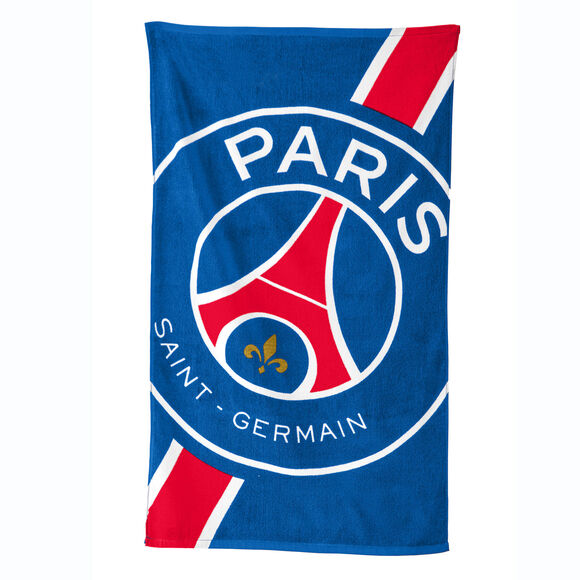 Drap de bain enfant PSG&reg;, &eacute;ponge et velours coton - 320g/m2 (bleu)