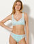 Midislip met lenteprint Coria - set van 2 (aqua)