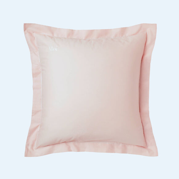 Taie d'oreiller coton, personnalisable  (rose poudré)