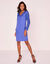 Robe housse unie, manches dentelle (bleu dur)