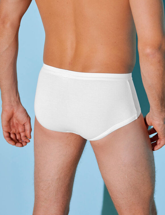 Slip ouvert taille haute grande taille - lot de 2 (blanc)